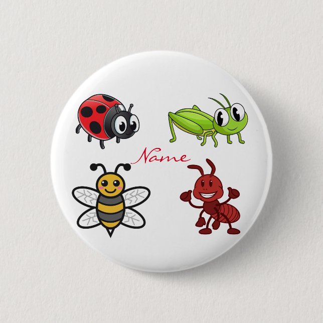 Kawaii Insects Thunder_Cove Button (Front)
