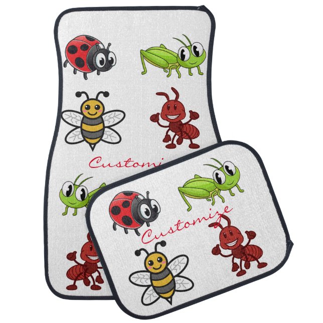Kawaii Insects Thunder_Cove Car Floor Mat (Set)