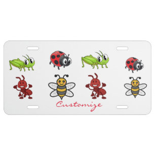 Kawaii Insects Thunder_Cove License Plate