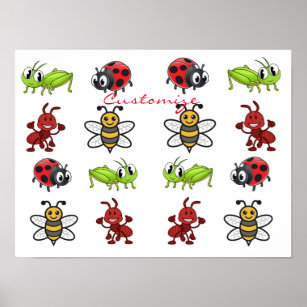 Kawaii Insects Thunder_Cove Poster