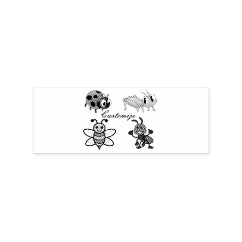 Kawaii Insects Thunder_Cove Rubber Stamp