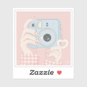 Kawaii Instant Camera & Floral Nails Sticker