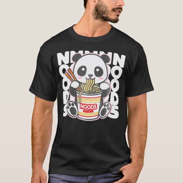 Kawaii Instant Noodles Cute Anime Panda Japanese N T-Shirt (Front)