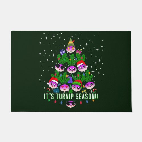 Kawaii Its Turnip Season Christmas Tree Funny Doormat
