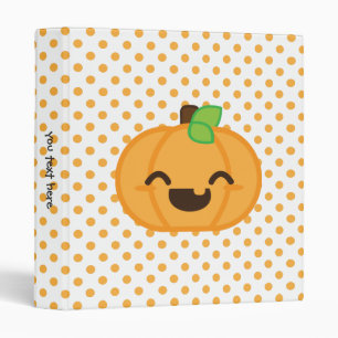 Kawaii Jack O Lantern Pumpkin Binder
