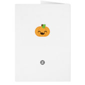 Kawaii Jack O Lantern Pumpkin Note Card (Back)