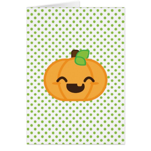 Kawaii Jack O Lantern Pumpkin Note Card