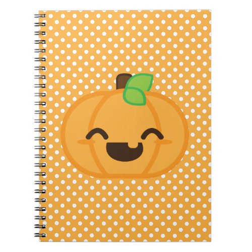 Kawaii Jack O Lantern Pumpkin Notebook