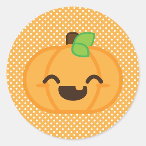 Kawaii Jack O Lantern Pumpkin Stickers