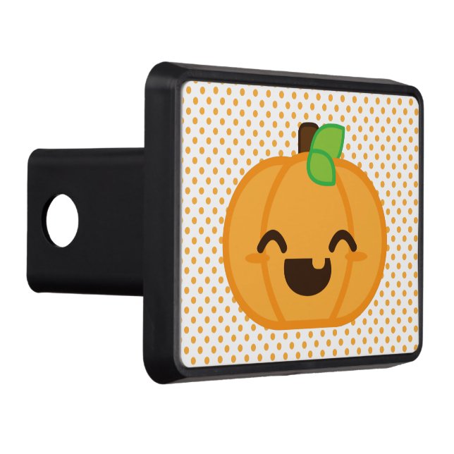 Kawaii Jack O Lantern Pumpkin Trailer Hitch Cover (Right)