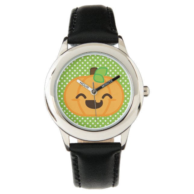 Kawaii Jack O Lantern Pumpkin Watch (Front)