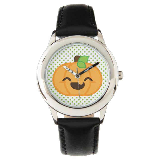Kawaii Jack O Lantern Pumpkin Watch (Front)