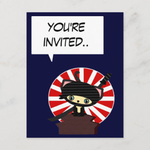 kawaii japan ninja invitation