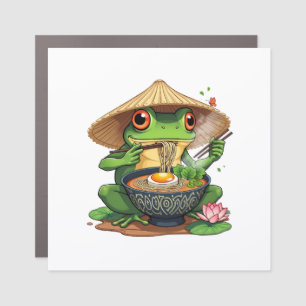 Kawaii Japanese Aesthetic Frog Noodles Car Magnet
