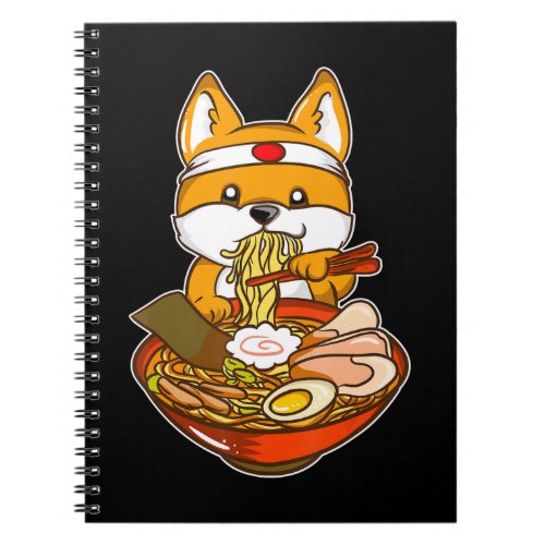 Kawaii Japanese Anime Akita Dog Ramen Gifts Notebook