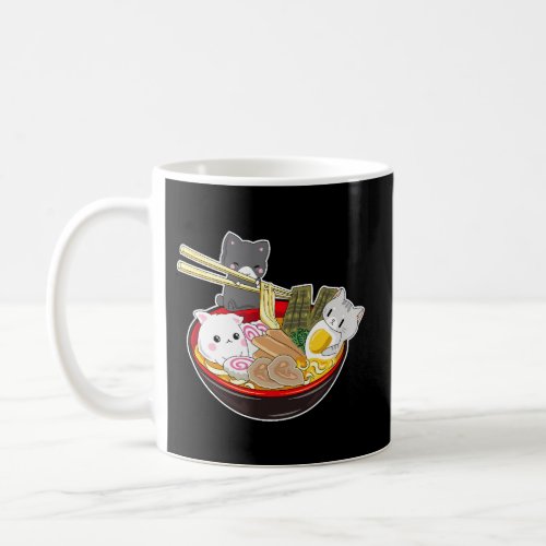 Kawaii Japanese Anime Cat Bowl Ramen Noodle Top Coffee Mug