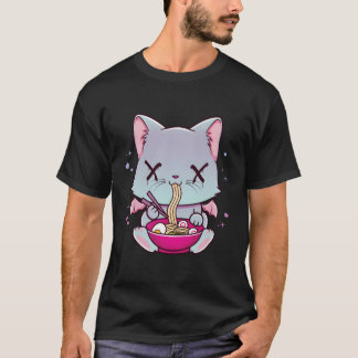 Kawaii Japanese Anime Cat Ra Creepy Pastel Goth T-Shirt