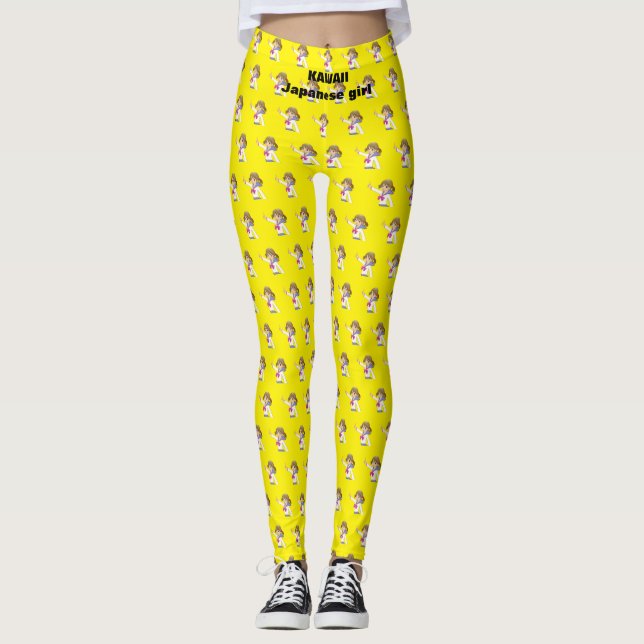 KAWAII Japanese girl Leggings (Front)
