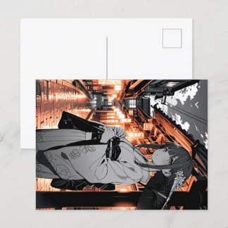 KAWAII Japanese Girl Postcard