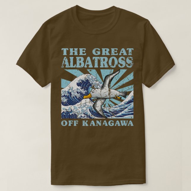 Kawaii Japanese Great Wave Great Albatross Cute Ja T-Shirt (Design Front)