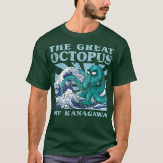 Kawaii Japanese Great Wave Great Octopus Cute Japa T-Shirt
