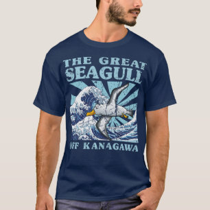 Kawaii Japanese Great Wave Great Seagull Cute Japa T-Shirt