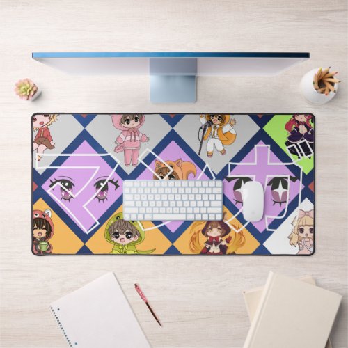 Kawaii Japanese Katakana Manga Anime Chibi Mousepa Desk Mat