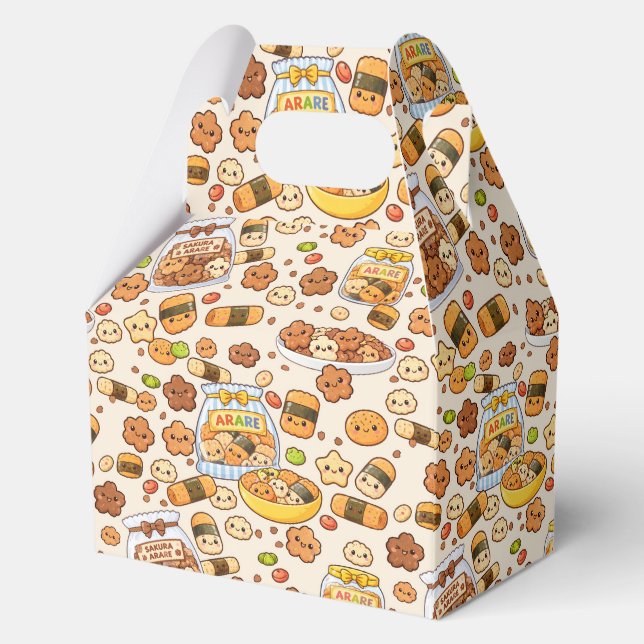 Kawaii japanese sakura arare snack favor boxes (Front)