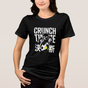 Kawaii Japanese Soccer Cat T-shirt for women  Tri-Blend Shirt