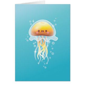 Kawaii Jellyfish card