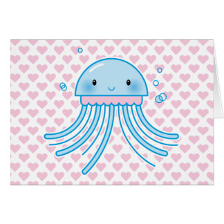 Kawaii jellyfish cards