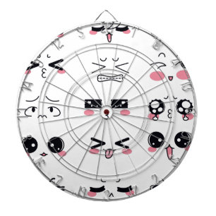 kawaii kaomoji dart board