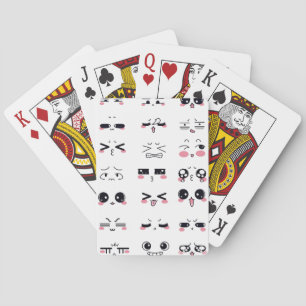 kawaii kaomoji poker cards