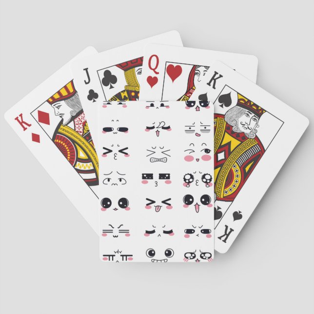 kawaii kaomoji poker cards (Back)