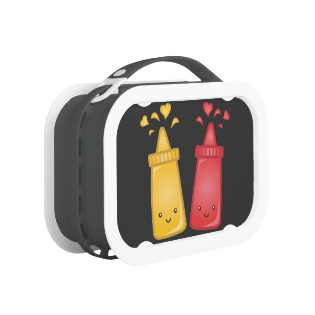 Kawaii Ketchup and Mustard Love Yubo Lunchbox (Right)