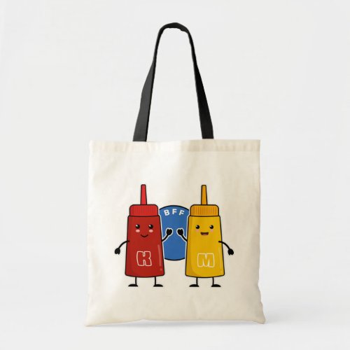 Kawaii Ketchup  Mustard Best Friends Forever Tote Bag