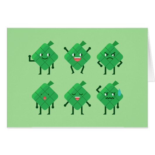 kawaii Ketupat Cards (Front Horizontal)
