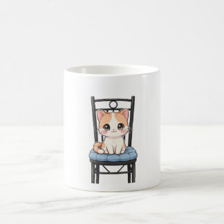Kawaii Kitty Boss Mug with Shiny Eyes