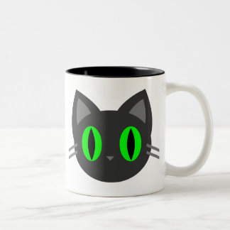 Kawaii Kitty Halloween Two-Tone Coffee Mug