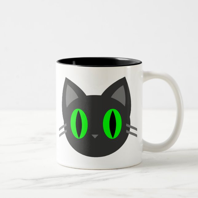 Kawaii Kitty Halloween Two-Tone Coffee Mug (Right)