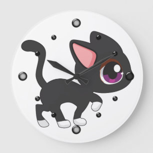 Kawaii Kitty Wall Clock