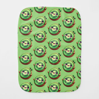 Kawaii Kiwi Fruit Baby Burp Cloth