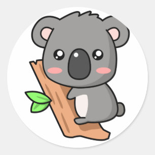 Kawaii Koala Classic Round Sticker