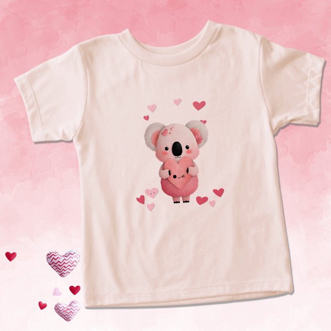 Kawaii Koala With Hearts Toddler T-shirt (Creator Uploaded)