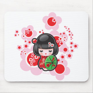 Kawaii Kokeshi Doll Mouse Pad