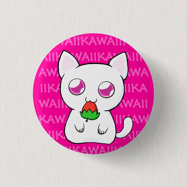 Kawaii Koneko Button (Front)