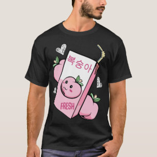 Kawaii Korean Peach Juice Fruit Lovable Cuteness F T-Shirt