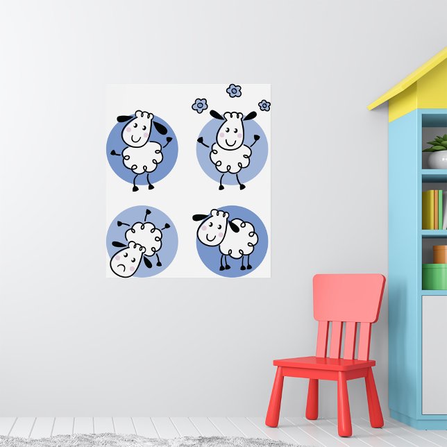 Kawaii Lamb Doodle Animal Poster (Creator Uploaded)