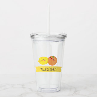Kawaii Lemon and Orange Main Squeeze Shower Favor Acrylic Tumbler