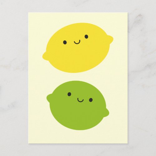 Kawaii Lemon  Lime Postcard